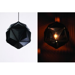 Qualy Icosa Stripe Lamp - Zwart