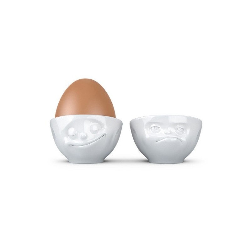 FIFTYEIGHT Egg Cup Set No.3 "Happy & Hmpff"