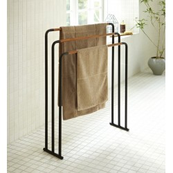 Yamazaki Bath Towel Hanger Plain Black