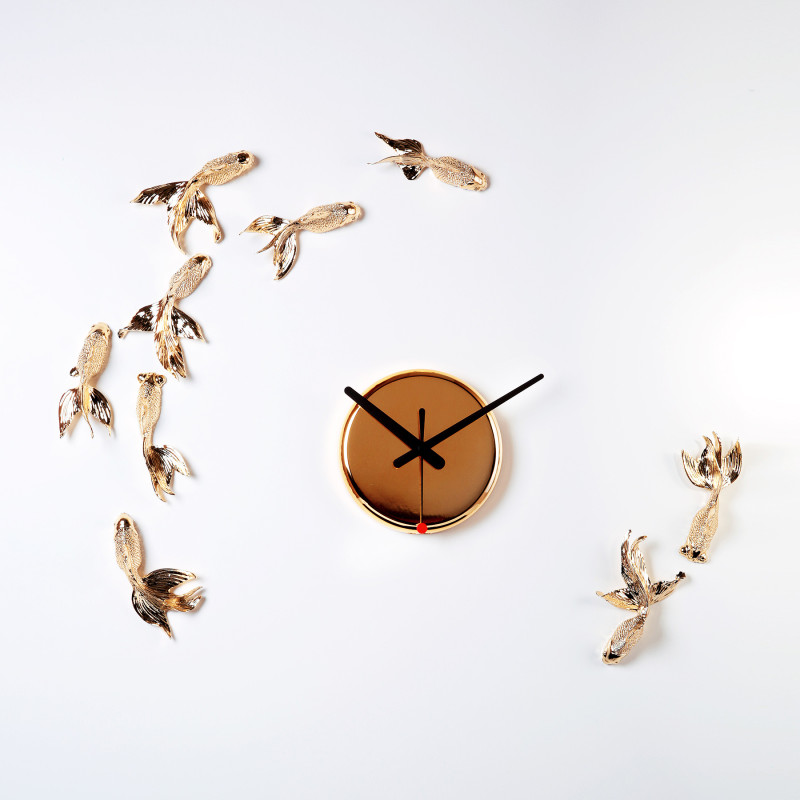 haoshi Goldfish X Clock - Gold Plated