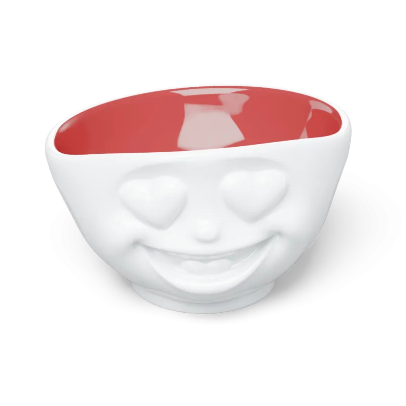 FIFTYEIGHT Bol "Cœur plein de cœur" Rouge rubis intérieur - 500ml