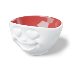 FIFTYEIGHT Bol "Cœur plein de cœur" Rouge rubis intérieur - 500ml