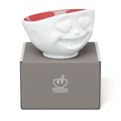 FIFTYEIGHT Bol "Cœur plein de cœur" Rouge rubis intérieur - 500ml