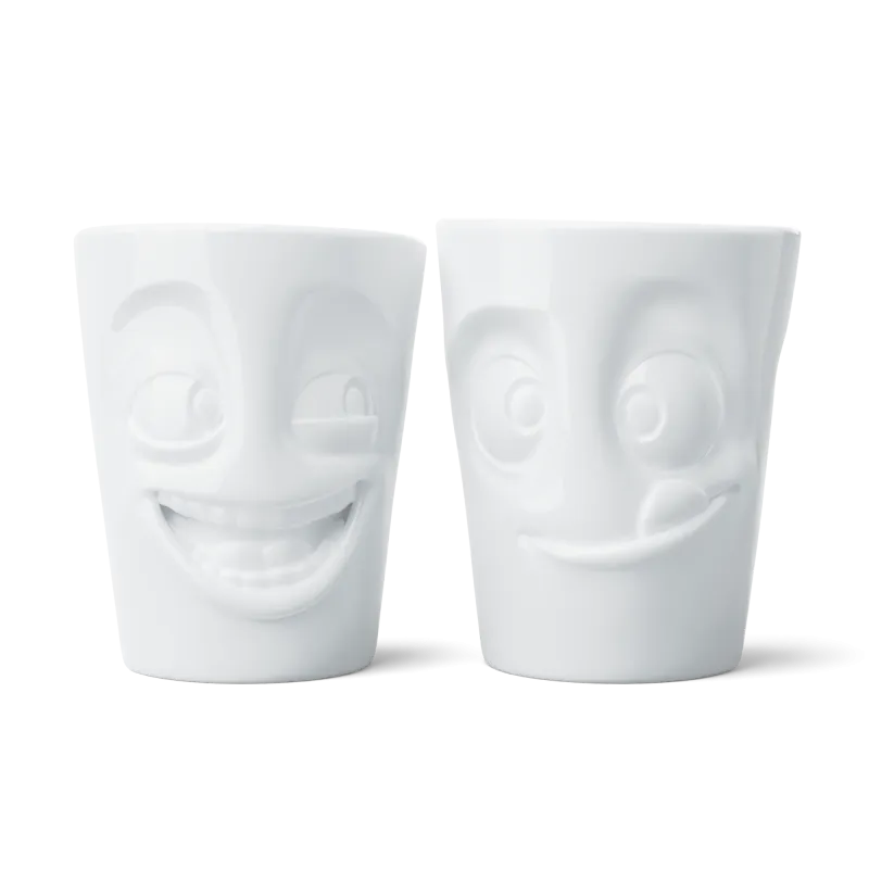 Fiftyeight Mok set no. 3 Grappig en Lekker Zonder Handvat hotel porcelain
