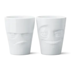 Fiftyeight Mok set no. 1 Chagrijnig & Ondeugend Zonder Handvat hotel porcelain