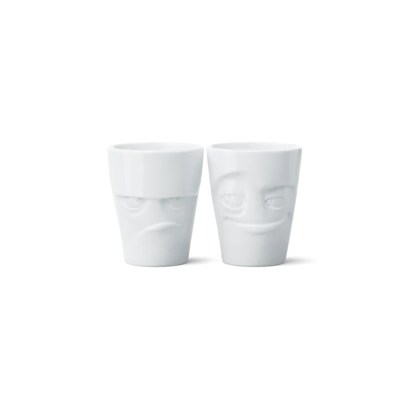Fiftyeight Mok set no. 1 Chagrijnig & Ondeugend Zonder Handvat hotel porcelain