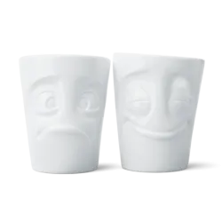 Fiftyeight Mok set no. 2 Vrolijk en Verbijsterd Zonder Handvat hotel porcelain