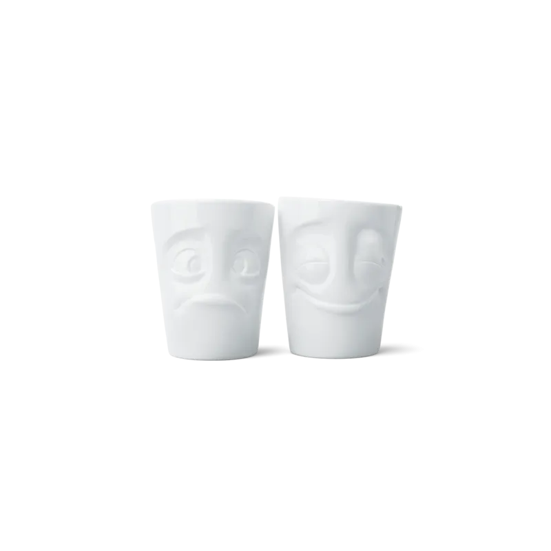 Fiftyeight Mok set no. 2 Vrolijk en Verbijsterd Zonder Handvat hotel porcelain