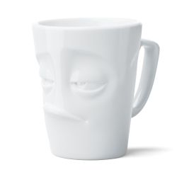 Fiftyeight Maxi-Mug Contrarié 500ml avec anse blanc porcelaine hôtelière vue de face